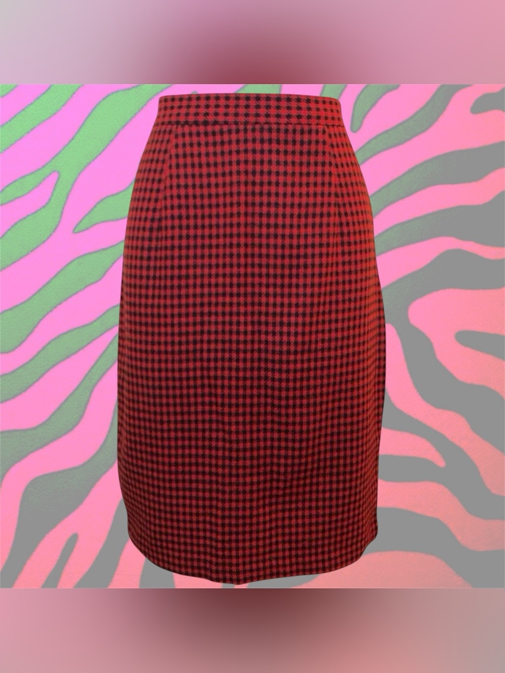 sexy pin up vintage wool houndstooth skirt